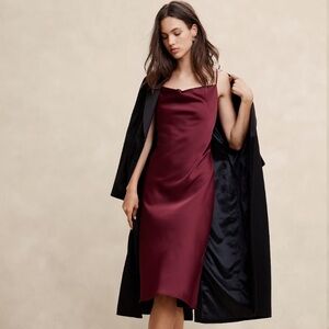 Nwt banana republic factory satin midi dress sz medium